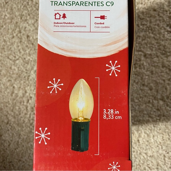 25ct Clear C9 Christmas Light Bulbs - Picture 4 of 4